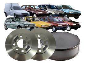 Par Disco Freio Dianteiro Sólido Elba Fiorino Palio Prêmio