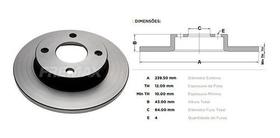 Par disco freio ford fiesta/ka! 1.0 dian solido