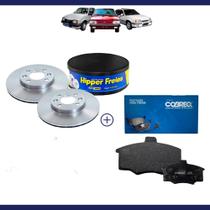 Par disco freio frontal pastilhas Belina Corcel Monza Kadett Par disco freio frontal pastilhas Belina Corcel Monza Kadett