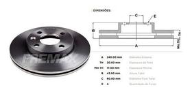 Par disco freio gm cobalt s/abs onix 13/. dian ventila