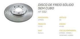 Par disco freio peugeot 206 1.0 16v dian solido