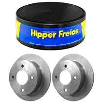 Par Disco Freio Peugeot 207 1.4 8V 2009 a 2015 Dianteiro Sólido Hipper Freios