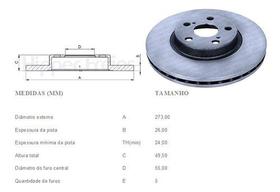 Par disco freio toyota corolla 2008/2014 dian ventila