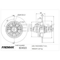 Par Disco Freio Traseiro Fluence 2010 a 2014 Fremax BD4023 Par Disco Freio Traseiro Fluence 2010 a 2014 Fremax BD4023