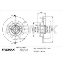 Par Disco Freio Traseiro Scenic 1999 a 2010 Fremax BD6328 Par Disco Freio Traseiro Scenic 1999 a 2010 Fremax BD6328
