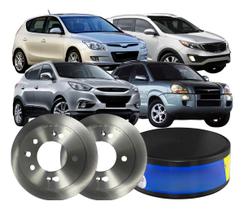 Par Disco Freio Traseiro Sólido I30 Ix35 Tucson Sportage