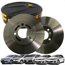 Par Discos De Freio Dianteiro Ventilado Volkswagen Gol G6 Voyage Up 1.0 1.6