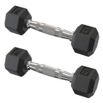 Par Dumbbell Sextavado Emborrachado - 2kg Par Dumbbell Sextavado Emborrachado - 2kg