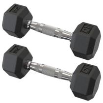 Par Dumbbell Sextavado Emborrachado - 3kg