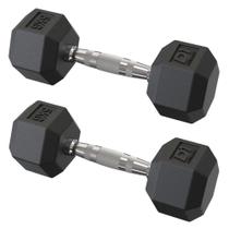 Par Dumbbell Sextavado Emborrachado - 5kg Par Dumbbell Sextavado Emborrachado - 5kg