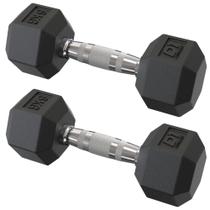 Par Dumbbell Sextavado Emborrachado - 6kg Par Dumbbell Sextavado Emborrachado - 6kg