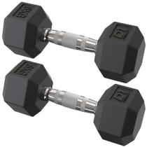 Par Dumbbell Sextavado Emborrachado - 8kg Par Dumbbell Sextavado Emborrachado - 8kg