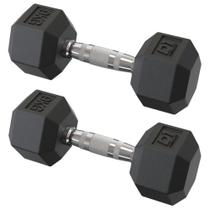 Par Dumbbell Sextavado Emborrachado - 9kg Par Dumbbell Sextavado Emborrachado - 9kg