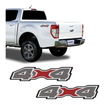 Par Emblema Adesivo Lateral 4x4 Ford Ranger 2020 Grafite