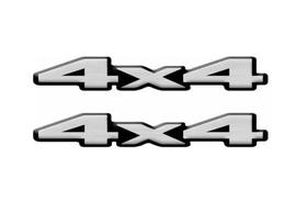 Par Emblema Adesivo Resinado 4x4 Pajero Tr4 Mitsubishi