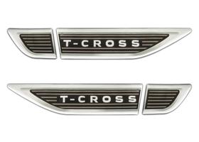 Par Emblema Adesivo Resinado Lateral Porta Vw T-Cross