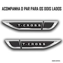 Par Emblema Adesivo Resinado Lateral Porta Vw T-Cross