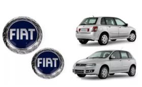 Par Emblema Azul Fiat Stilo Grade E Mala 2003 2004 2005 2006