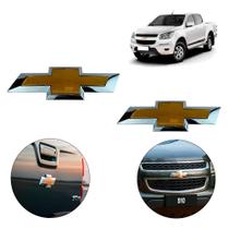 Par Emblema Gravata Tampa Mala/Grade Frontal S10 2012 a 2018
