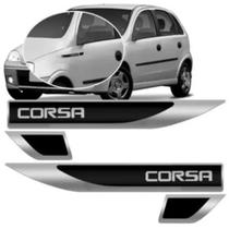 Par Emblema Lateral Resinado Aplique Adesivo Paralama Porta CORSA TODOS