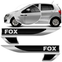 Par Emblema Lateral Resinado Aplique Adesivo Paralama Porta FOX TODOS