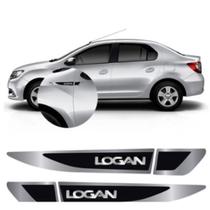 Par Emblema Lateral Resinado Aplique Adesivo Paralama Porta LOGAN TODOS