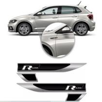 Par Emblema Lateral Resinado Aplique Adesivo Paralama Porta VW R line