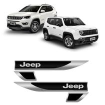 Par Emblema Resinado Paralama Jeep Compass Renegade Cherokee