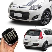 Par Emblemas Adesivos Fiat Palio Sporting Black Piano