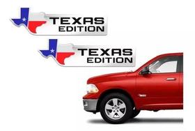 Par Emblemas Adesivos Texas Edition Acessório Cromado 3d