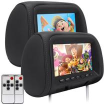 Par Encosto Com Tela Lcd Grafite Cinza Escuro Jetta 2011 2012 2013 2014 7 Polegadas Dependente Espelhamento Multimídia