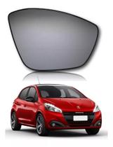 Par Espelho com Base Retrovisor Peugeot 208 2013 a 2018