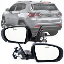 Par Espelho Retrovisor Jeep Compass 2017 2018 2019 2020 Elétrico C/Seta Com ou Sem Capa Original Novo
