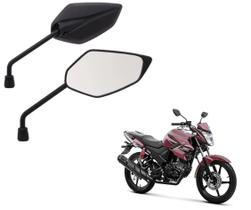 Par Espelho Retrovisor Preto Moto Rena Yamaha Fazer 150 250 Ano 2014 ~ 2017 Rosca Yamaha - 4304