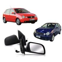 Par Espelho Retrovisor Volkswagen Polo Hatch e Sedan 2002 a 2011 Com Controle