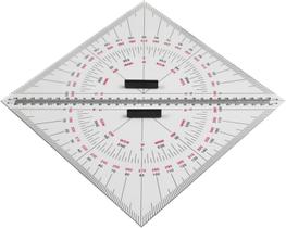 Par Esquadro Triângulo 45 Graus Para Carta de Navegação 30cm