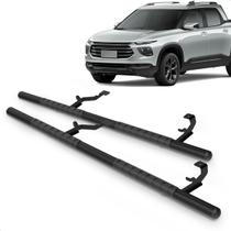 Par Estribo Lateral Tubular 2.1/2" Preto Montana 2023 a 2025 Aço Carbono Kit Fixação Incluso