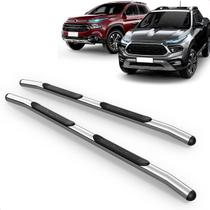 Par Estribo Lateral Tubular Cromado Toro 2016 a 2025 Aço Carbono Kit Fixação Incluso Par Estribo Lateral Tubular Cromado Toro 2016 a 2025 Aço Carbono Kit Fixação Incluso
