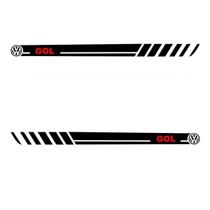 Par Faixas Adesivo Lateral Gol G5 G6 G7 - Preto