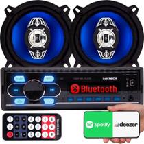 Par Falante 5 Polegadas 110w + Radio Mp3 Bluetooth 2 Usb Fm