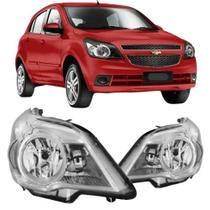 Par farol agile 2009 10 11 12 13 2014 mascara cromada duplo Par farol agile 2009 10 11 12 13 2014 mascara cromada duplo