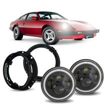 Par Farol Angel Eyes 60w 7 pol + Suporte Puma todos os anos