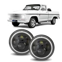 Par Farol Angel Eyes 60W 7 Polegadas Chevrolet C-10 Todas