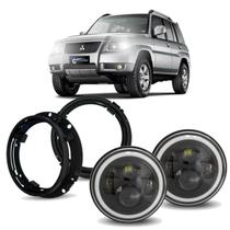 Par Farol Angel Eyes 60w com Suporte Pajero TR4 2005 a 2009