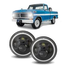 Par Farol Angel Eyes 7Polegadas Ford F-100 1957 1958 a 1985