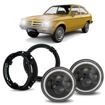 Par Farol Angel Eyes + Suporte 7 pol Chevette alto/baixo 60w