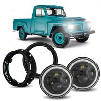 Par Farol Angel Eyes + Suporte 7 Pol Ford F-75 1961 a 1983