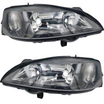Par Farol Astra 98 99 00 01 02 Foco Duplo Máscara Negra