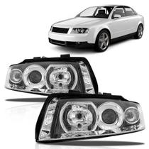 Par Farol Audi A4 2001 A 2004 Eletrico Par Farol Audi A4 2001 A 2004 Eletrico