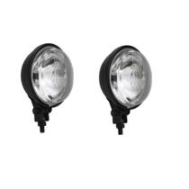 Par Farol Auxiliar Carcaca Ferro Preto 115Mm Embalagem 2 Pecas